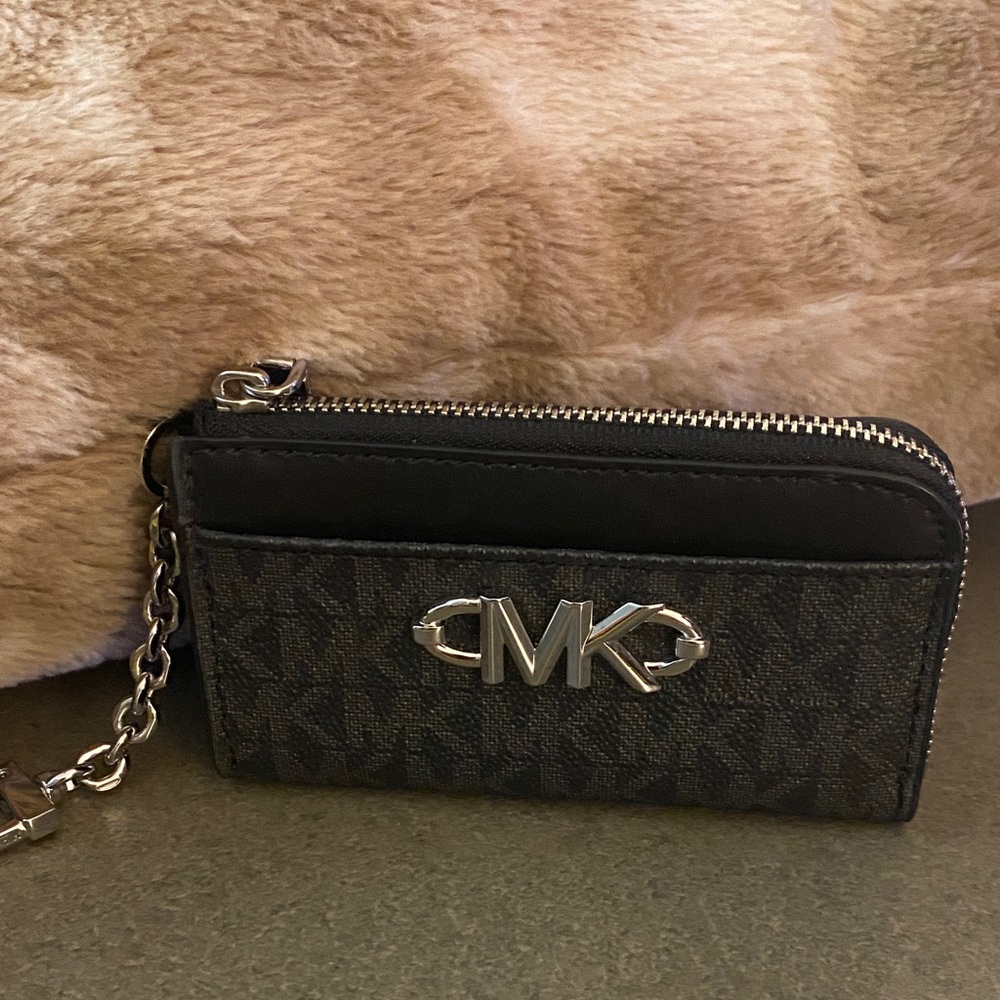 Michael Kors Black and Brown Logo Wallet
